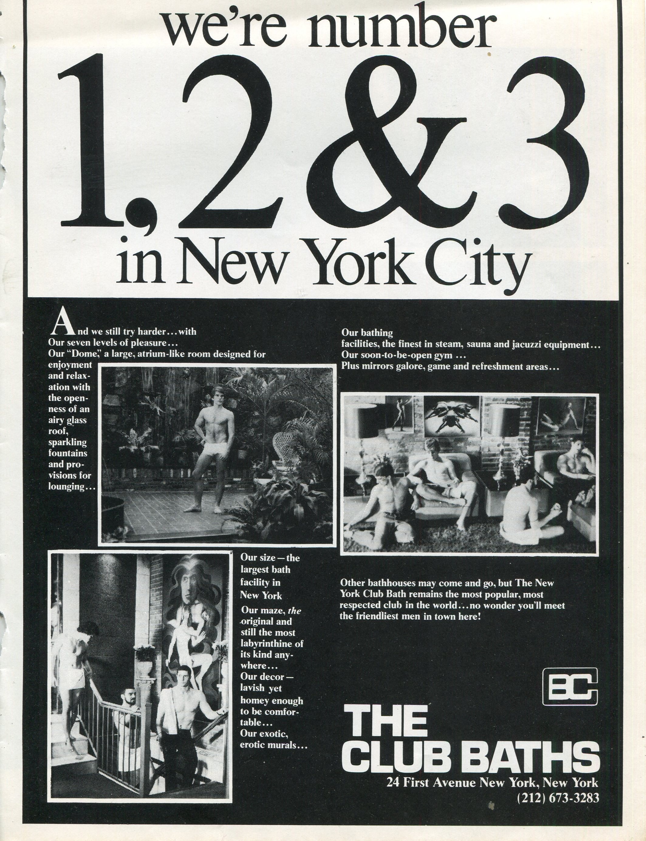 CLUB BATHS AD page